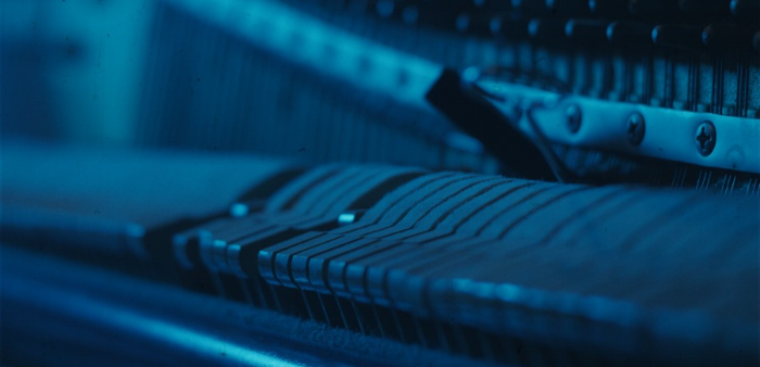 Close up of a piano