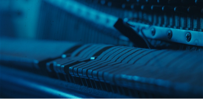 Close up of a piano